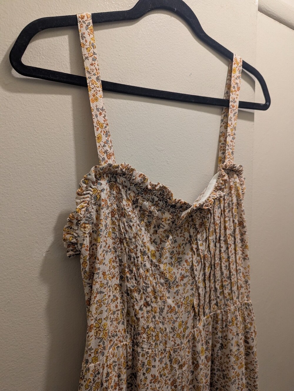 Madewell Pintuck Cami Jumpsuit in Blossoming Vines Floral Wide Leg - 8 - Picture 6 of 16